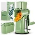 thumbnail image 1 of SUSTEAS Rotary Cheese Grater with Handle, 5 Well-Designed Blades, Strong Suction Cup Base, Kitchen Springtok Utensils Springtok, 1 of 22