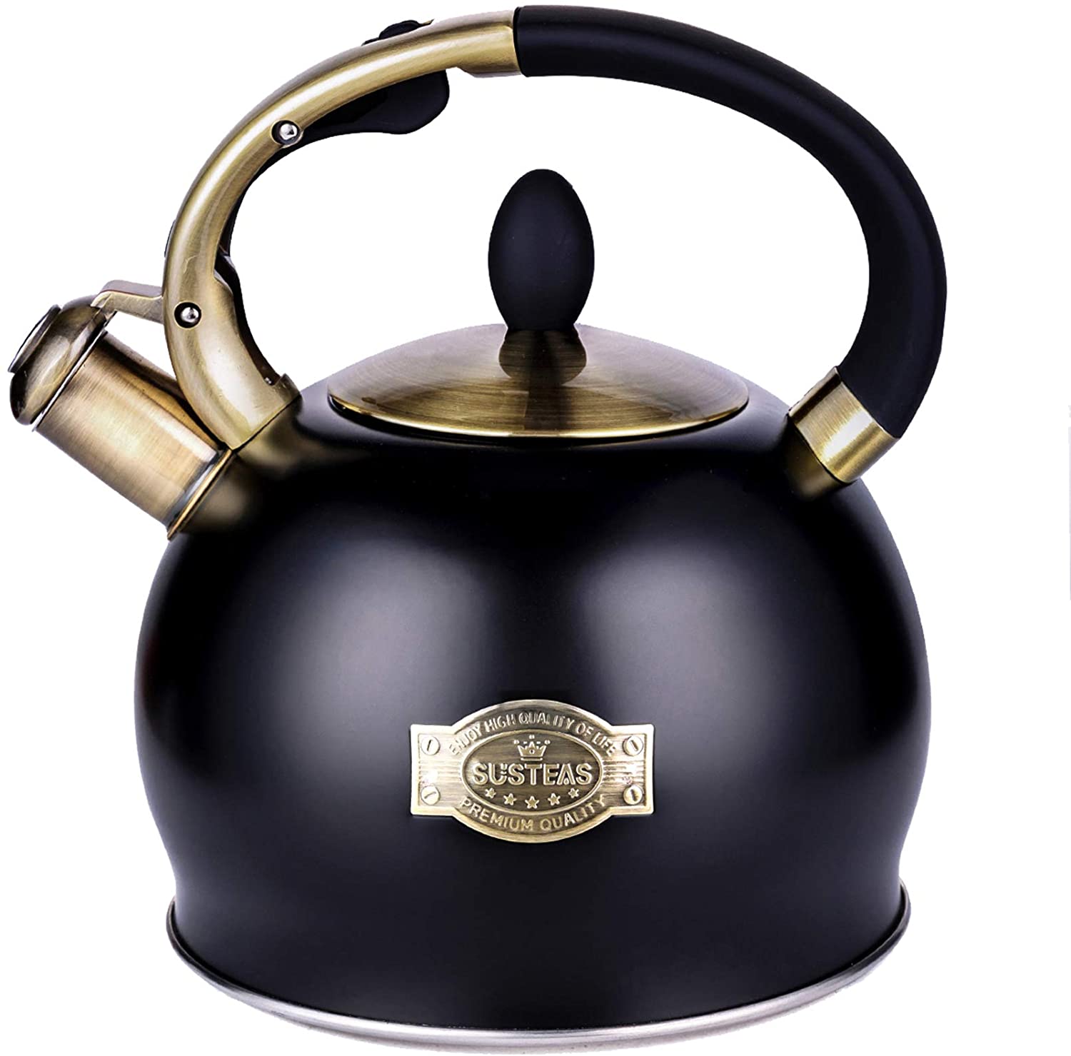Mainstays 2.5Liter Whistling Tea Kettle, Stainless Steel
