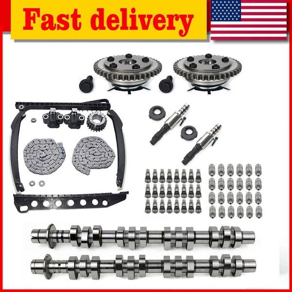 SUSUCAR Camshaft kit +Timing Chain Cam Phasers kit For 20052008 Ford
