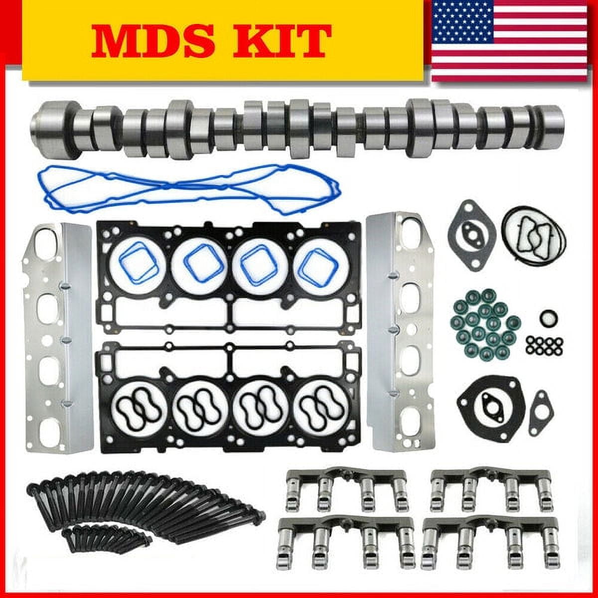SUSUCAR Head Gaskets CamShaft MDS Lifters Kit for 0916 Dodge Ram 1500 5.7L Hemi Engine