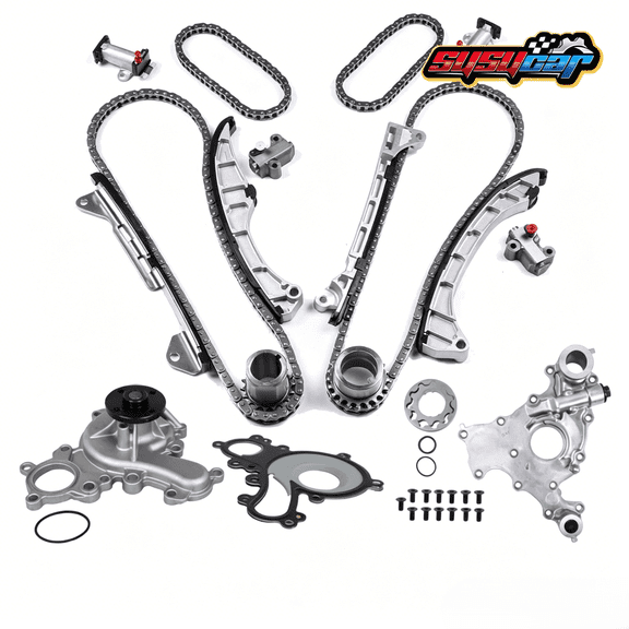 SUSUCAR Timing Chain Kit with Oil & Water Pump for 2007-2020 Toyota Tundra Sequoia Lexus 5.7L V8 Engine