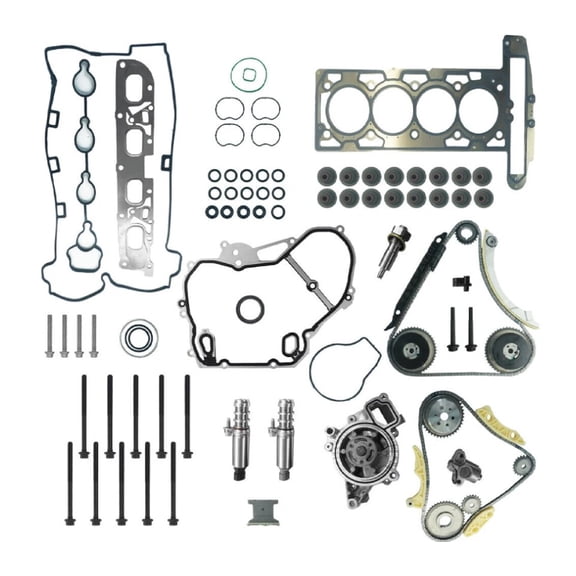 SUSUCAR Timing Chain Kit with Water Pump, Head Gaskets & Bolts for 2010-2017 Chevy Equinox GMC Terrain 2.4L Ecotec 
