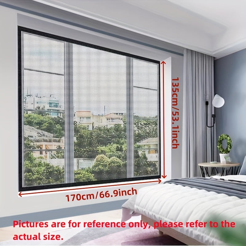 SUSUSU Black Window Screen Mesh Curtain Can Prevent Bugs From Breeding And Replacement Window