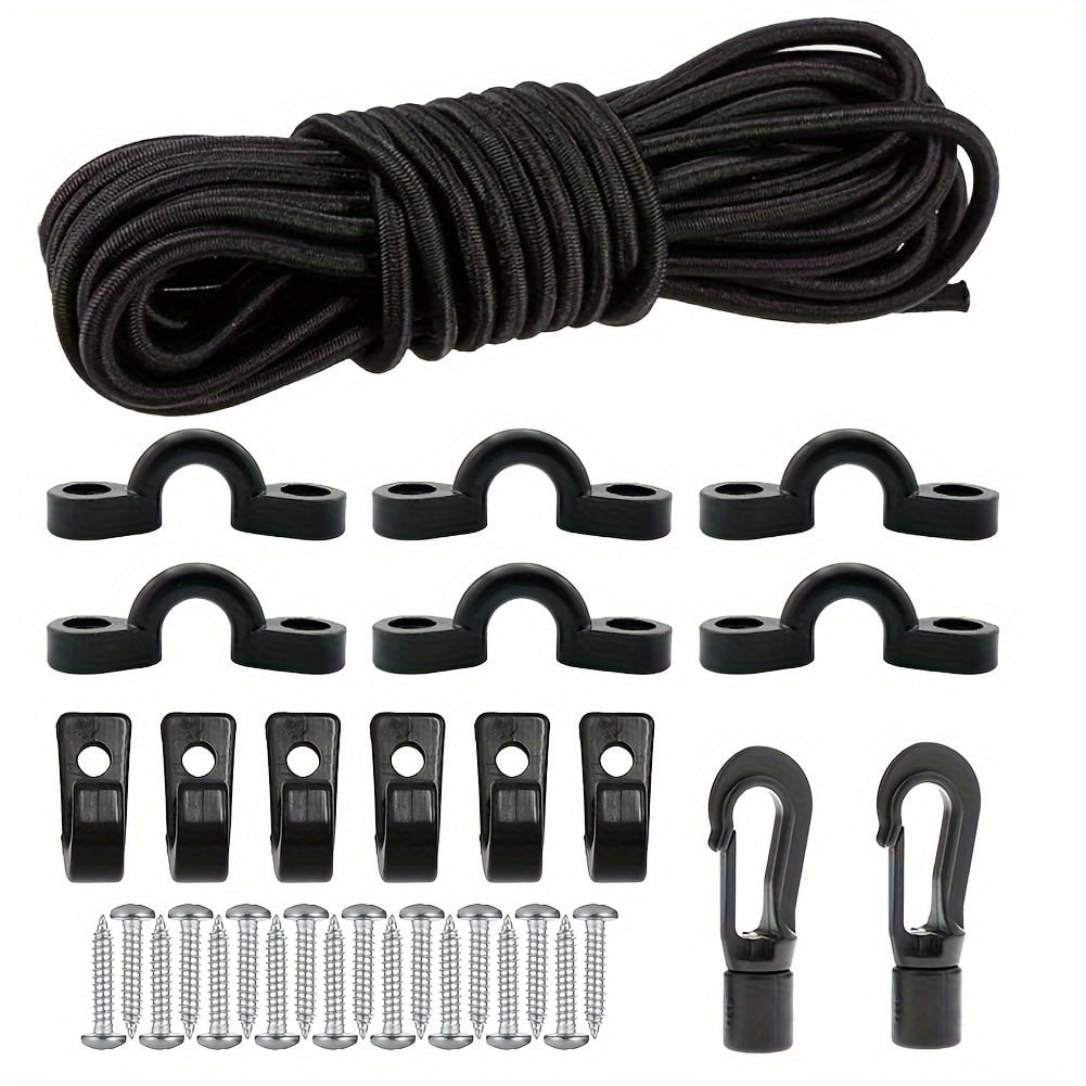 SUSUSU Bungee Cord and Hook Set - Elastic High-Tensile Strength ...