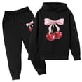 thumbnail image 1 of SUSUSU Girls 2 Piece Outfit Set, Fashion Printed Hoodie and Soft Pants, Comfy Daily Wear, Playful Toddler Youth Clothes, 1 of 2
