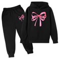 thumbnail image 1 of SUSUSU Girls Two Piece Outfit Set, Cozy Printed Hoodie and Soft Pants, Comfy Daily Wear, Toddler Youth Fashion, 1 of 2