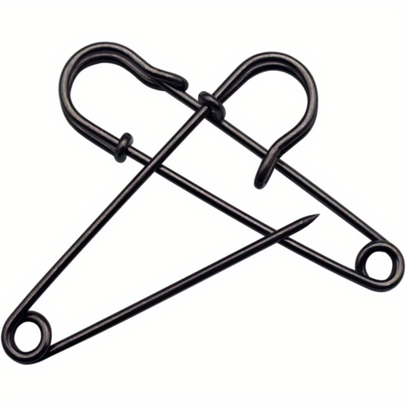 SUSUSU Heavy Duty 4” Black Safety Pins Sharp Tip For Secure Hold