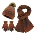 thumbnail image 1 of SUSUSU Ladies' Fashion Winter Set, Bow Design Hat Scarf Gloves, Warm Three-Piece, 1 of 6