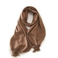 thumbnail image 1 of SUSUSU Ladies' Winter Scarf, Solid Color with Tassels, Warm Wrap Design, 1 of 4