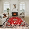 thumbnail image 1 of SUSUZI 5.3' x 7.5' Area Rug Boho Living Room Rug, Washable Low Pile Non Slip Carpet for Bedroom, Dining Room, Retro Area Rug Indoor, 1 of 9