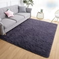 thumbnail image 1 of SUSUZI 5x7 Shag Area Rug, Ultra Soft Fluffy Plush Carpet with Non-Slip PVC Dot Backing, 2-Inch Thick Fuzzy Rug for Bedroom, Living Room, Nursery, Kids Room & Dorm, Purple, 1 of 5