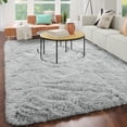 thumbnail image 1 of SUSUZI 5' x 7' Shaggy Area Rug, 2" Thick Ultra Plush Fluffy Carpet with Non-Slip PVC Backing, Gray Modern Soft Rug for Bedroom Living Room Kids Room, 1 of 8