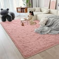 thumbnail image 1 of SUSUZI 5 x 7 ft Shaggy Area Rugs for Bedroom Living Room Large Fluffy Floor Carpet Soft Rugs Home Décor, Pink, 1 of 6