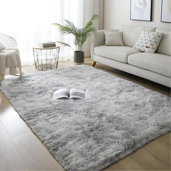 SUSUZI 5 x 7 ft Shaggy Area Rugs for Bedroom Living Room Modern Large Fluffy Floor Rugs Soft Carpet Rugs Home Dcor, Grey
