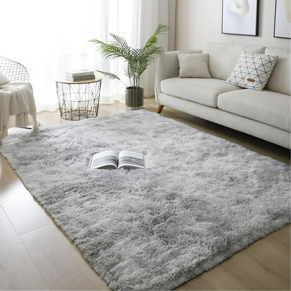 SUSUZI 5 x 7 ft Shaggy Area Rugs for Bedroom Living Room Modern Large Fluffy Floor Rugs Soft Carpet Rugs Home Décor, Grey