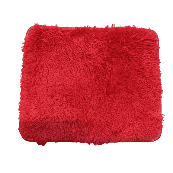 SUSUZI 5'x7' Fluffy Plush Area Rug, Soft Shaggy Carpet for Living Room Bedroom Home Decor, Red