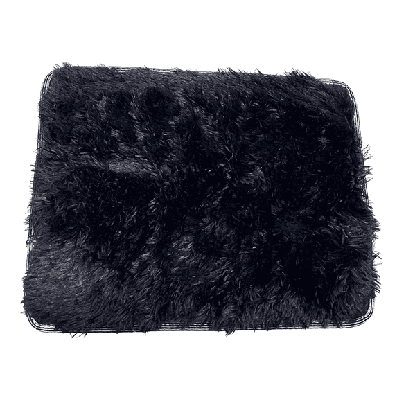 SUSUZI 5'x7' Fluffy Plush Area Rug, Soft Shaggy Carpet for Living Room Bedroom Home Decor, Black
