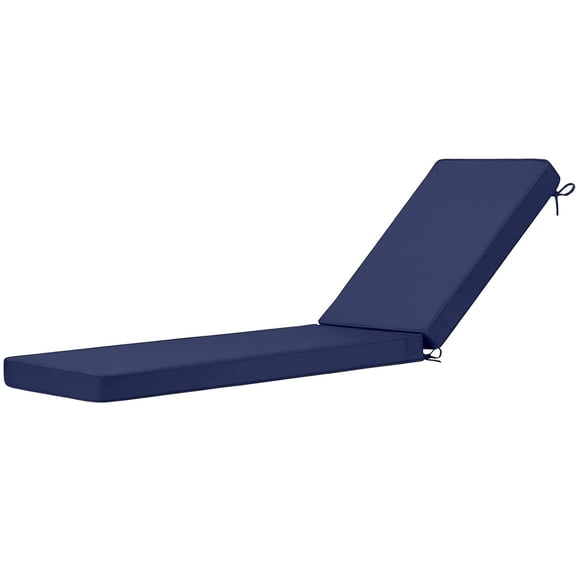 SUSUZI 72 x 21 x 3 Inch Outdoor Chaise Lounge Cushion – Patio Recliner Seating Cushion with 4 Ties, Fade-Resistant UV Polyester for Beach/Garden (Machine-Washable, 250LBS Capacity)