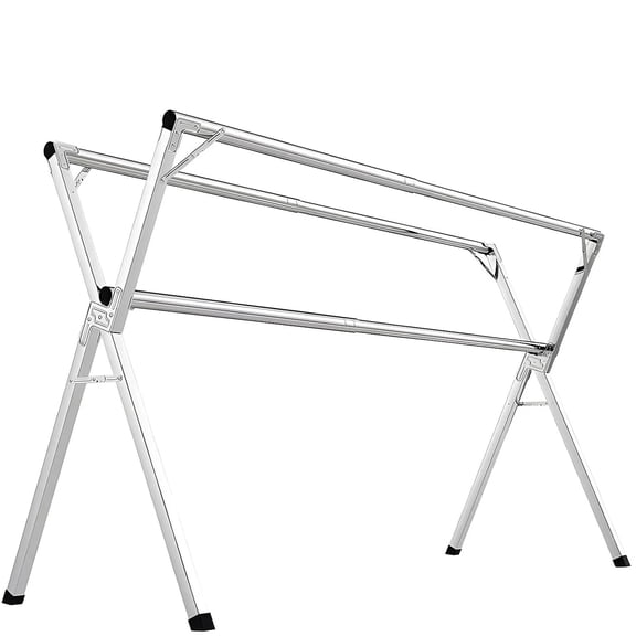 SUSUZI 79 Inch Clothes Drying Rack Stainless Steel Foldable Laundry Drying Rack Space Saving for Indoor Outdoor Laundry