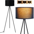 thumbnail image 1 of SUSUZI Tripod Floor Lamp Dimmable LED Floor Lamp with 7W Bulb, Adjustable Height, 3 Color Temperatures (Warm/Natural/Daylight), Black Linen Shade for Living Room, Bedroom, Office, 1 of 9