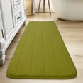 thumbnail image 1 of SUSUZI Memory Foam Bathroom Rugs Mat 16" x 47" Coral Velvet Bath Floor Rug Absorbent Soft Shower Rugs Non Slip Runner Machine Washable, Green, 1 of 8