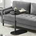 thumbnail image 1 of SUSUZI Portable Oval End Table Small C-Shaped Side Table, Height Adjustable, MDF and Metal, 1 of 8