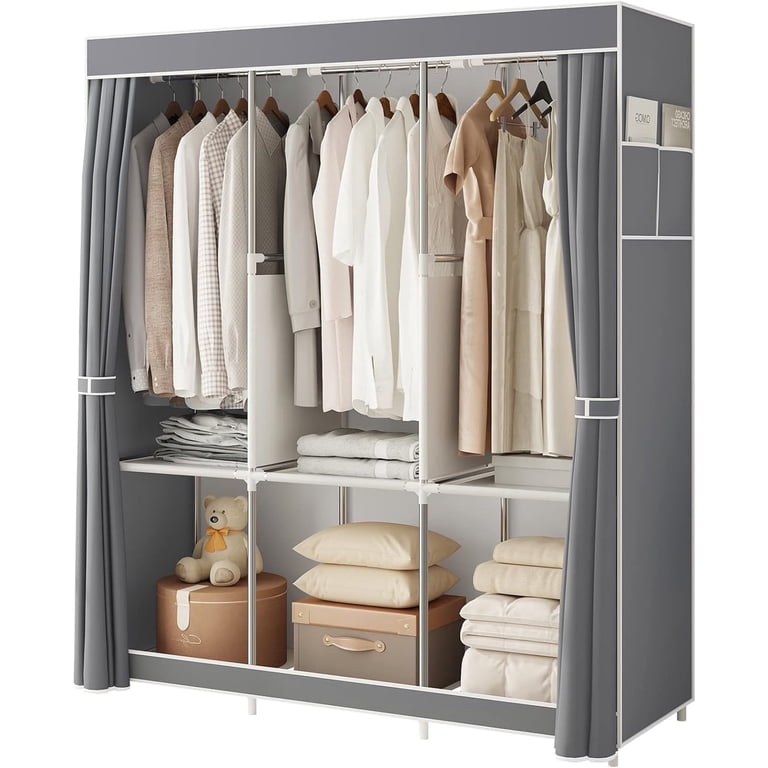 Free Shipping! Susuzi Portable Wardrobe Closet Grey 67H x 50L x
