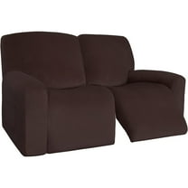 SUSUZI Recliner Cover 4-Pieces Recliner Stretch Armchair Slipcover, Recliner Cover 1 Seater, Furniture Couch Protector Soft with Elastic Chair Covers, Navy Blue