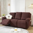 thumbnail image 1 of SUSUZI Recliner Sofa Slipcovers for 3 Seater Couch, Stretch Solid Jacquard Sofa Couch Covers, 1 of 7