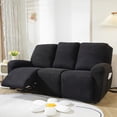 thumbnail image 1 of SUSUZI Recliner Sofa Slipcovers for 3 Seater Couch, Stretch Solid Jacquard Sofa Couch Covers, 1 of 8