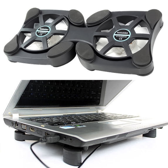 SUSUchens 14inch Foldable Portable USB 2 Fan Laptop Notebook Radiator Heatsink Cooling Pad