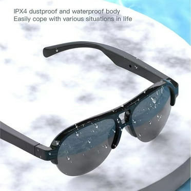 SUSUchens 2 in 1 Bluetooth compatible Sunglasses Headphones IPX4 Waterproof Ultralight Polarized Lens UV Sports Smart Glasses Earphone Style A