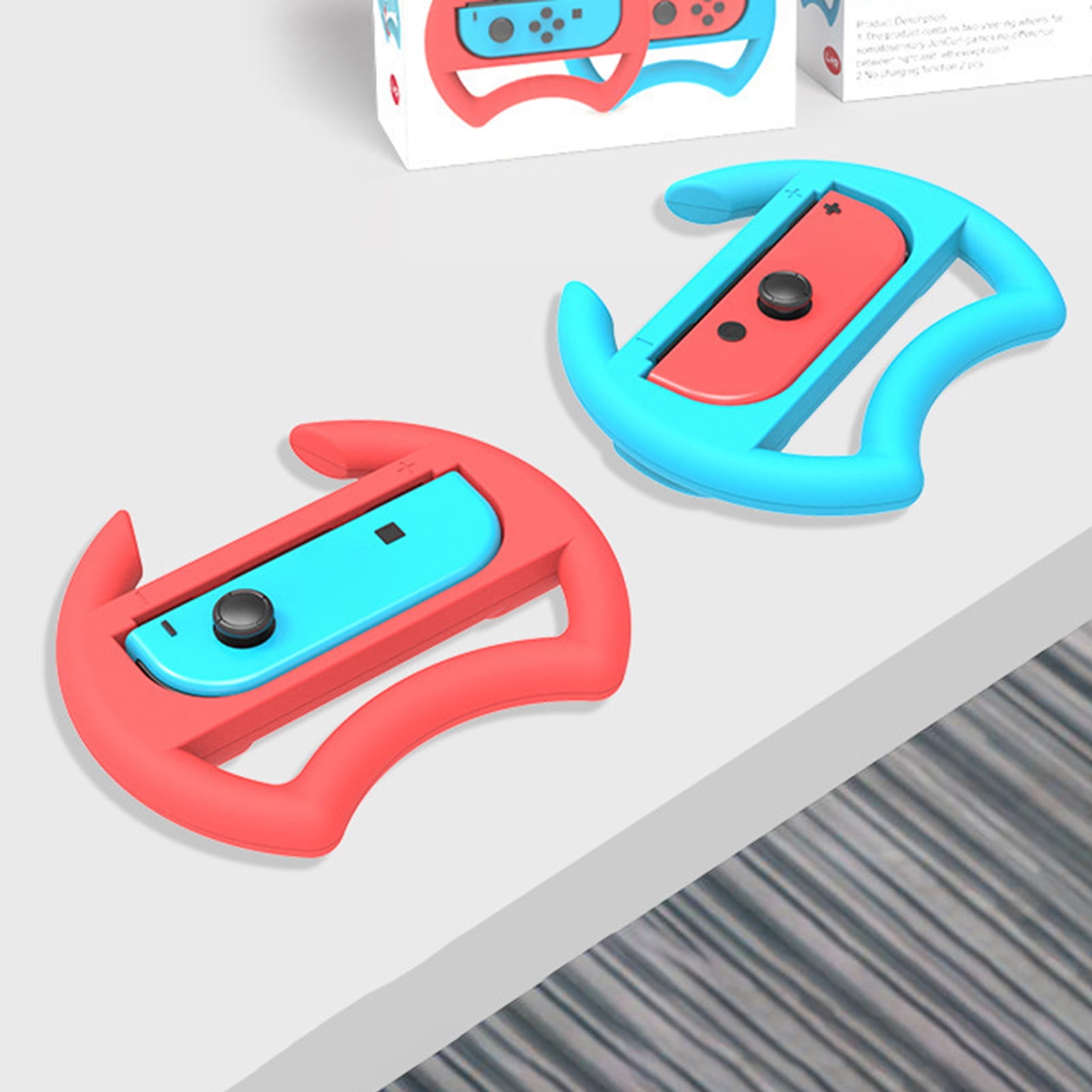 SUSUchens 2Pcs Game Steering Wheels Plug Play Shockproof Fall