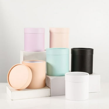 SUSUchens 3Pcs Flower Packaging Box Set Round Flower Box Elegant DIY Box for Valentine's Day Wedding Decoration Black