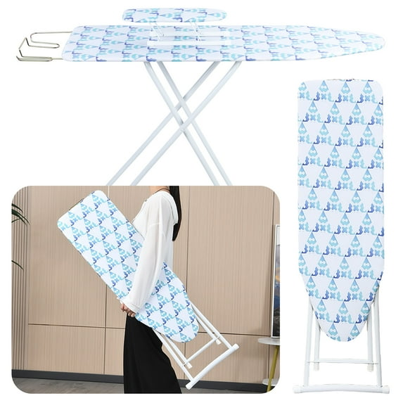 SUSUchens 42 inch Full-Size Foldable Ironing Board, Foldable Ironing Board,Extended Ironing Board Outside with Heat-Resistant Cover (Neon)