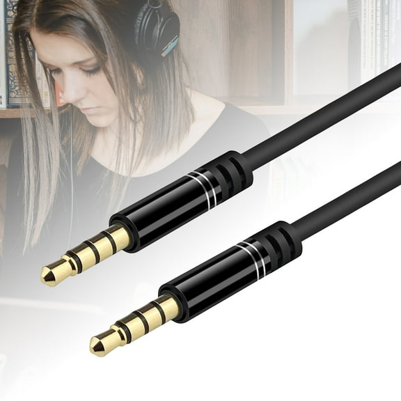 SUSUchens Audio Cable Professional High Fidelity 3.5mm Jack 3.5mm Jack Male to Male AUX Cord Adapter for Laptop Black 1M