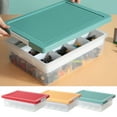 thumbnail image 1 of SUSUchens Building Block Storage Box with Removable Cover Multi Compartments Large Capacity Transparent Art Craft Storage Organizer Stackable Bins for Lego Green, 1 of 13