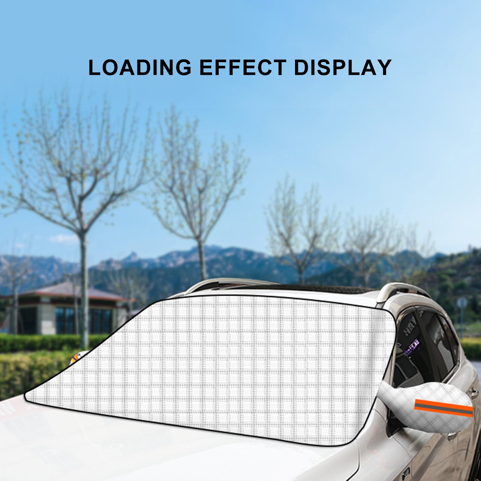 Taosunzt Car Windshield Snow Cover Double Layers Aluminum Film Sun