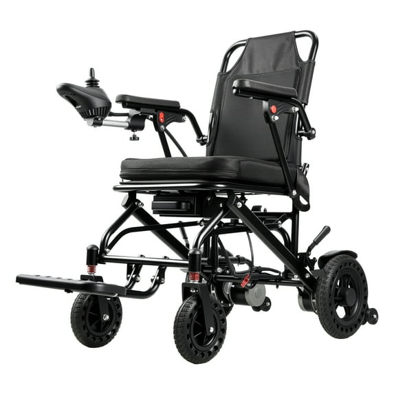 SUSUchens Electric Wheelchairs for Adults, 12 Miles Travel Range, 250W Dual Motors, Lightweight 33Lbs, 250WH Battery, Folding Motorized Wheelchair for Seniors, All-Terrain, Airline Approval _Black
