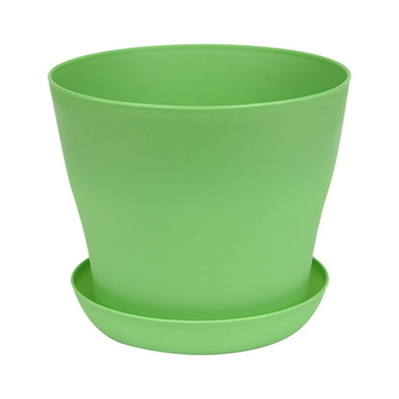 SUSUchens Flower Pot Thickened Wear-Resistant Easily Clean Anti-Scratch Solid Break-resistant Ventilated Bottom Round Planters Candy Color Mini Flowerpot for Garden (Green)
