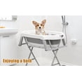 thumbnail image 1 of SUSUchens Foldable Pet Bathtub,2 in 1 Collapsible Dog Cat Washing Station,Portable Pet Shower Bathtub with Stand and Drainage & Storage Rack (Grey), 1 of 11