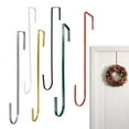 thumbnail image 1 of SUSUchens Front Door Christmas Hook Wreath Hanger Strong Load-bearing Rustproof Ultra-Thin Design Easy Installation Halloween Decoration Holder Red 12Inch, 1 of 13
