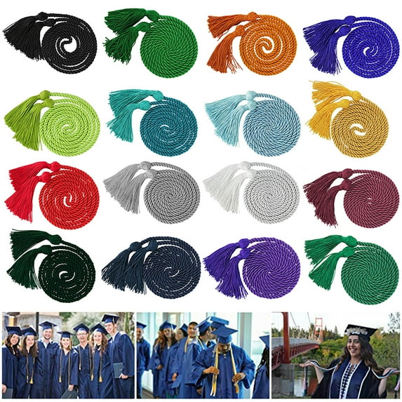 SUSUchens Graduation Honor Rope with Tassel Strong Material Yarn Cord Single Rope Knotted Honor Cord Graduation Keepsake Accessories Red