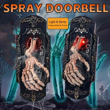 Witch Bells Vintage Gothic Witch Doorbell - Cast Iron Halloween Decor With Witch On Broom Design For Porch & Outdoor Gothic Cast Iron Doorbell