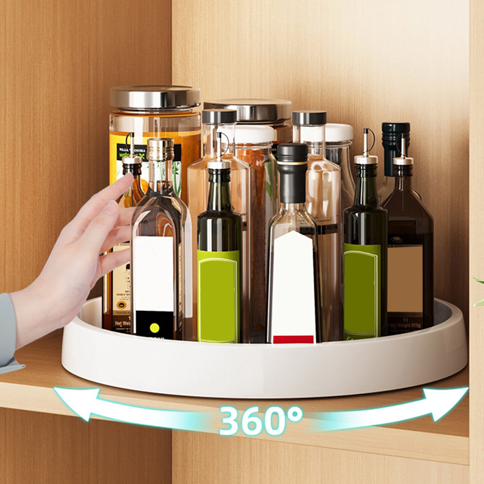 SUSUchens Lazy Susan Turntable Organizer Spice Holder 360-Degree ...