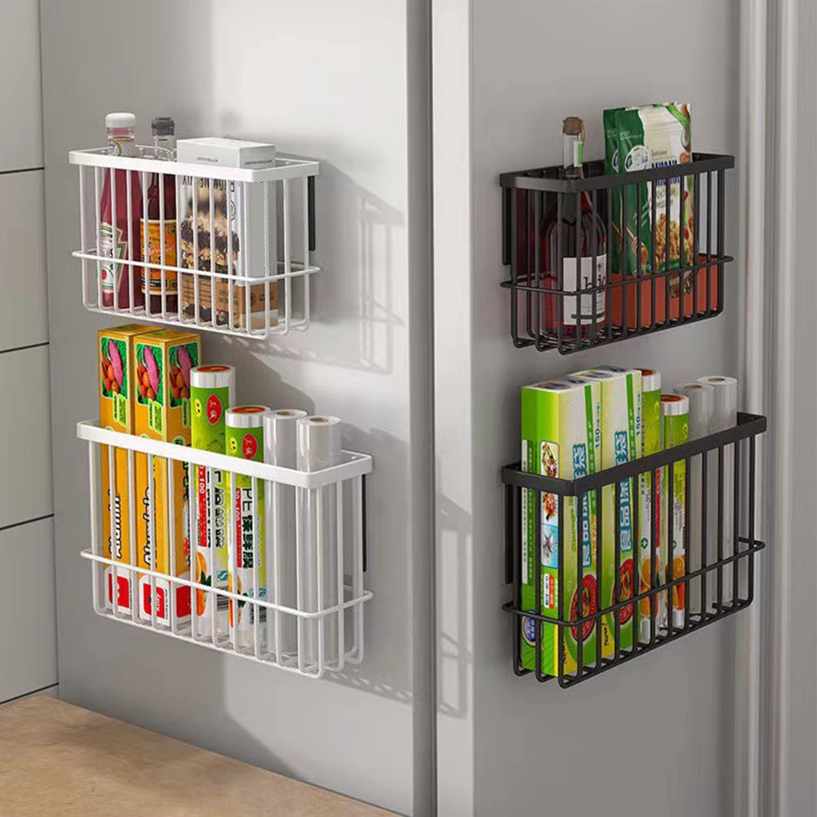 SUSUchens Magnetic Basket Organizer Shelf Rack Large Capacity Rustproof ...