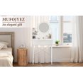 thumbnail image 1 of SUSUchens Makeup Vanity Desk Bedroom Dressing Table with 3 Modes LED Lighted Mirror, Brightness Adjustable,Vanity Table with 1 Drawer and 2 Opening Shelves, 1 of 11