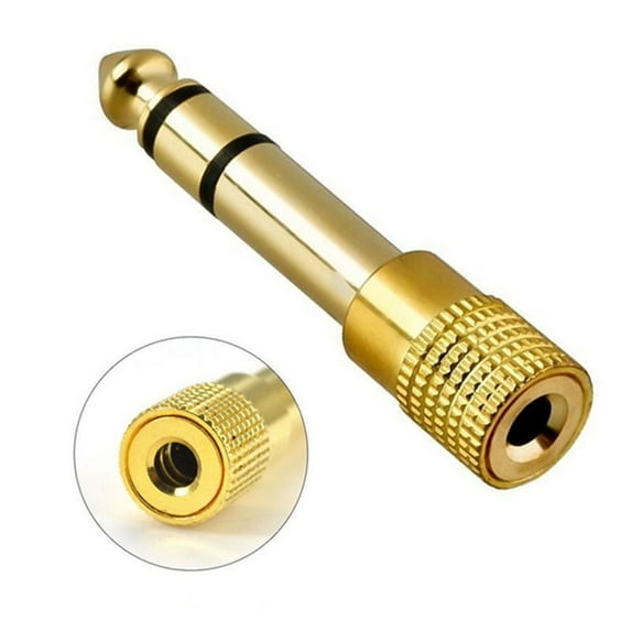 SUSUchens Mini 6.5mm Male to 3.5mm Female Jack Audio Adapter Plug Connector Converter