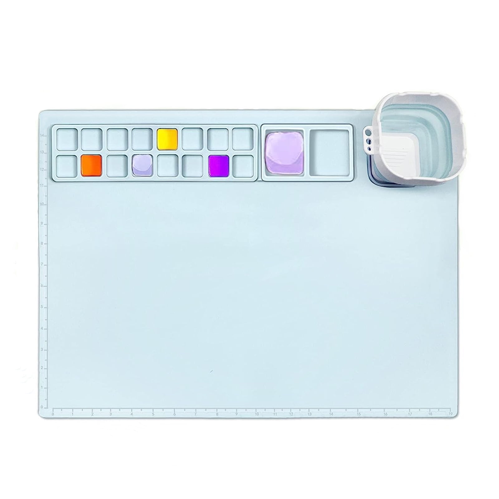 SUSUchens Silicone Painting Mat with Cleaning Cup Efficient Mixing ...