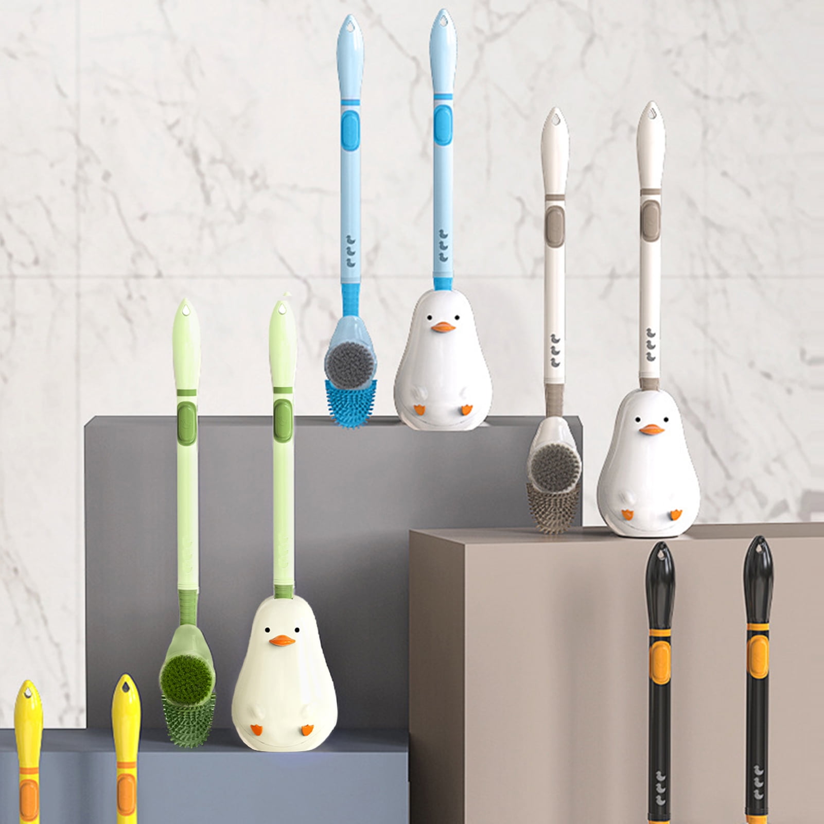 Wall Mounted Toilet Brush with 360° Cleaning Head